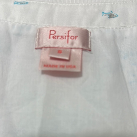 White and Blue Sheath Mini Dress with Flutter Cap Sleeves - Picture 6 of 10